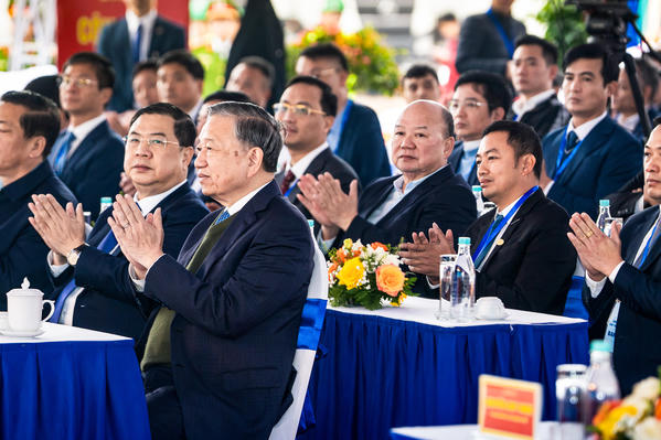 Tổng bí thư Tô Lâm dự lễ khởi công Khu đô thị Bắc Thăng Long Urban City do liên danh Handico - Sunshine Group - Thái Nam Land triển khai