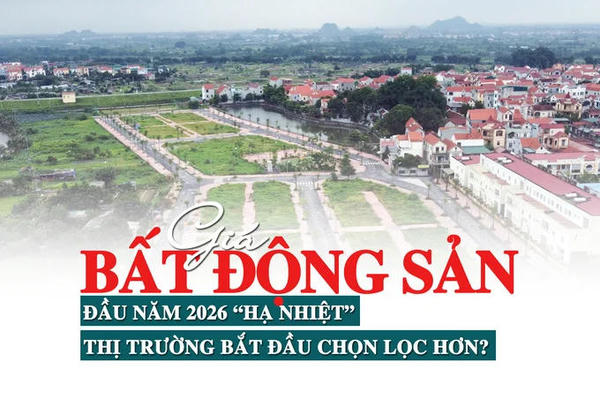Giá bất động sản đầu năm 2026 “hạ nhiệt”, thị trường bắt đầu chọn lọc hơn Giá bất động sản đầu năm 2026 “hạ nhiệt”, thị trường bắt đầu chọn lọc hơn