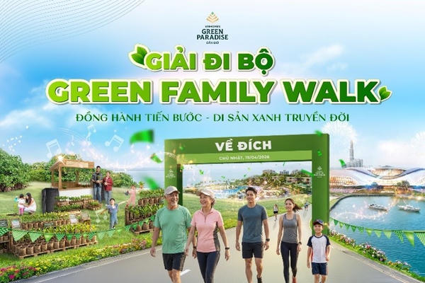 Giải đi bộ Green Family Walk: Hành trình “3 trong 1” tại Vinhomes Green Paradise