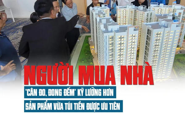 Người mua nhà “cân đo, đông đếm” kỹ lưỡng hơn, sản phẩm vừa túi tiền được ưu tiên