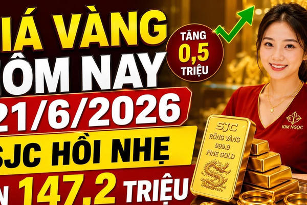 Giá vàng hôm nay (trưa 21/6): Hồi phục tăng trở lại