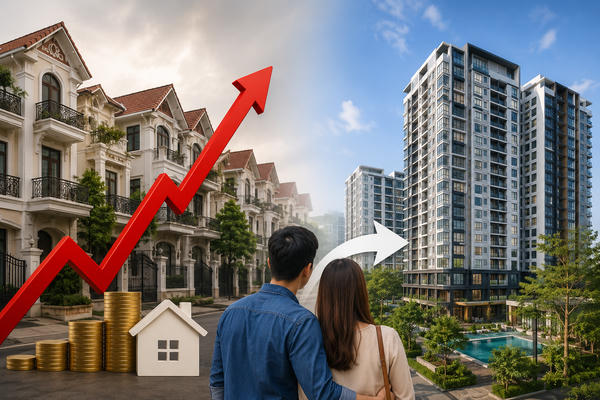 Giá nhà liền thổ tiếp tục tăng cao, người mua chuyển hướng sang chung cư