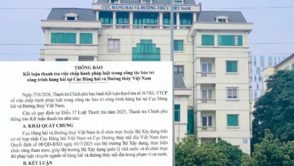 Thanh tra chỉ loạt sai phạm tại Cục Hàng hải và Đường thủy Việt Nam