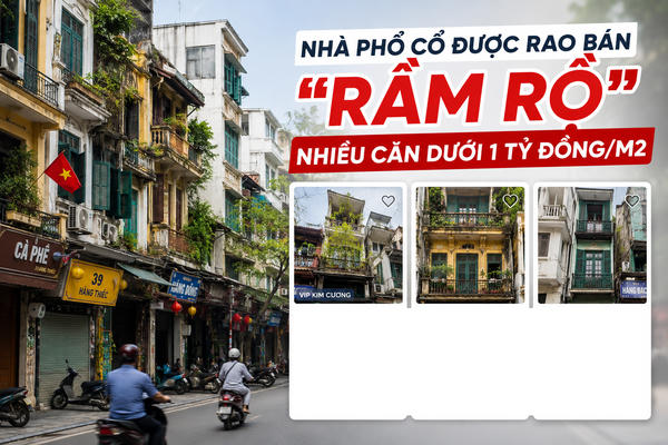 Nhà phố cổ được rao bán “rầm rộ”, nhiều căn dưới 1 tỷ đồng/m2