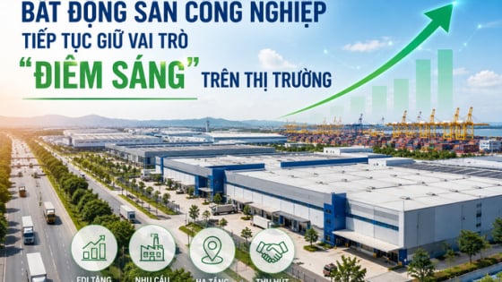 Bất động sản công nghiệp tiếp tục giữ vai trò điểm sáng trên thị trường