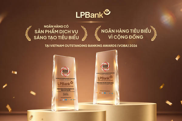 LPBank được vinh danh ở 2 hạng mục tại Giải thưởng Ngân hàng Việt Nam tiêu biểu 2026