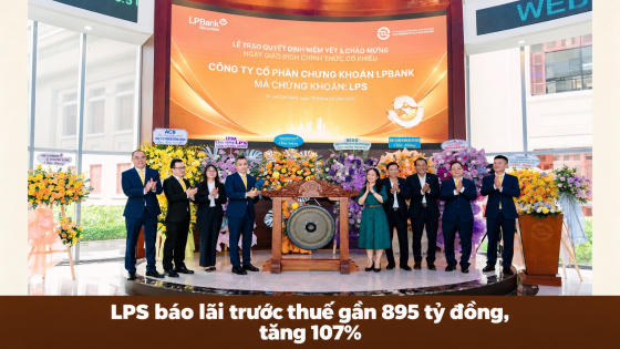 LPS báo lãi trước thuế gần 895 tỷ đồng, tăng 107%