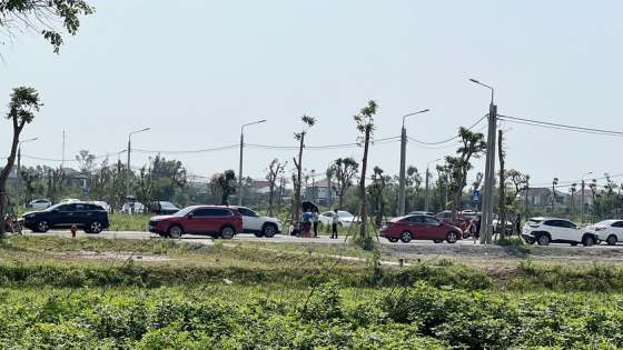 Ô tô nối đuôi, nhà đầu tư chen chân đặt cọc: Đất nền vùng giáp ranh Hà Tĩnh “nóng” ngay ngày mở bán