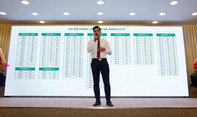   Ông Lê Anh Triệu - Chủ tịch HĐQT Công ty Phú GIa Thịnh tại một lễ mở bán đất nền dự án New Danang City  