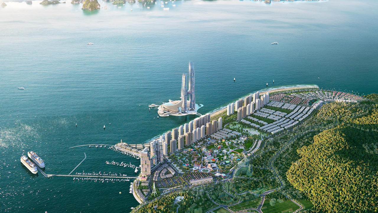 Sun Centro Town nằm ở trung tâm đại đô thị Sun Elite City. Ảnh: Sun Property
