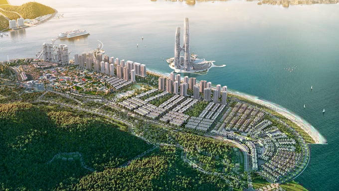   3 tòa tháp Sun Centro Town tọa lạc ở vị trí trung tâm Sun Elite City, gần mọi “điểm chạm” vui chơi, giải trí. Ảnh: Sun Property  