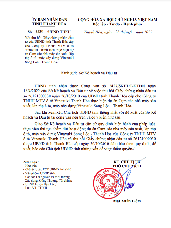 5539/ubnd tỉnh thanh hóa