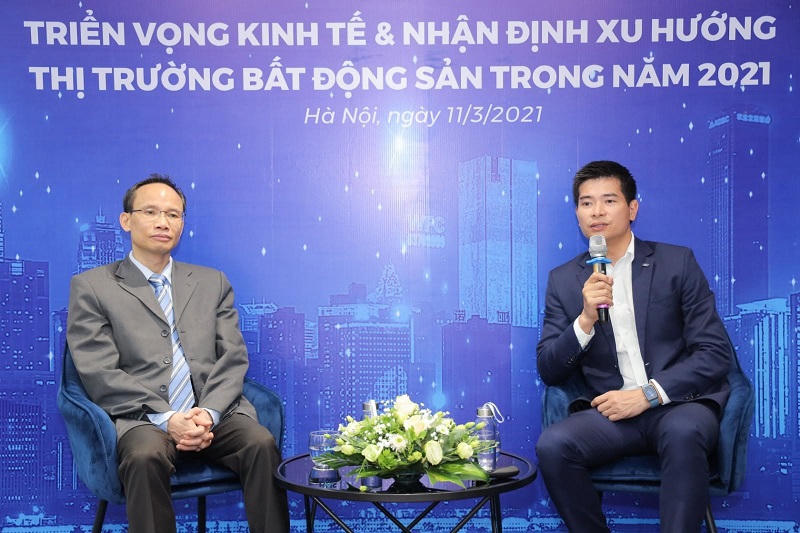Ông Nguyễn Thọ Tuyển (phải) – CEO BHS Group chia sẻ về nguyên nhân dẫn đến tình trạng giá đất bất ngờ “sốt nóng” ở một số khu vực thời gian qua. &nbsp;