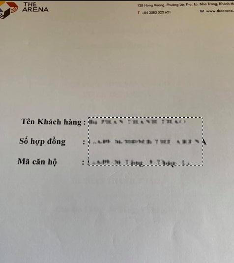 Khach lo so phan phap ly&nbsp;hop dong&nbsp;The Arena Cam Ranh