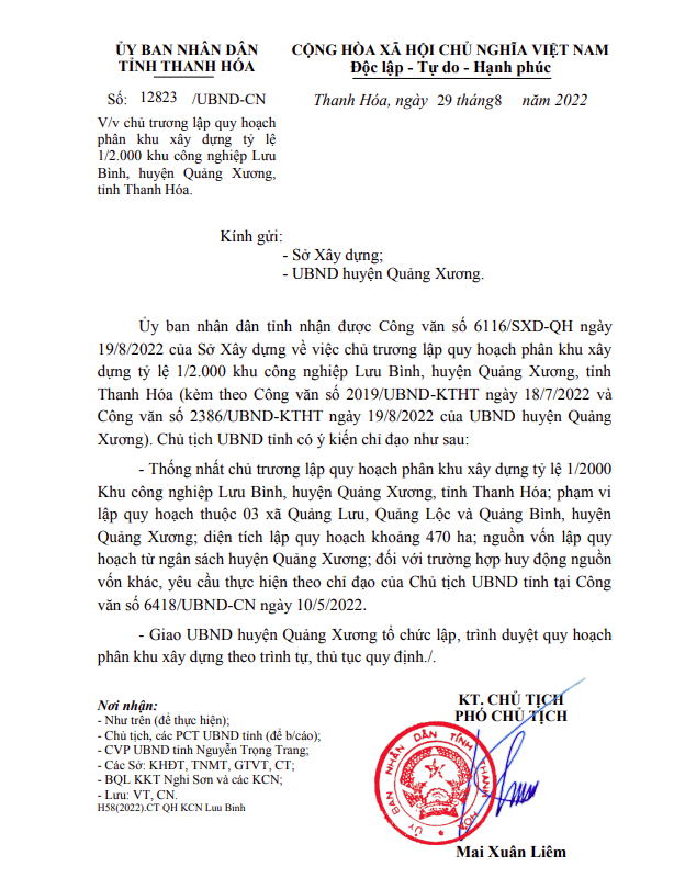 Thanh Hóa lập quy hoạch khu công nghiệp 470 ha