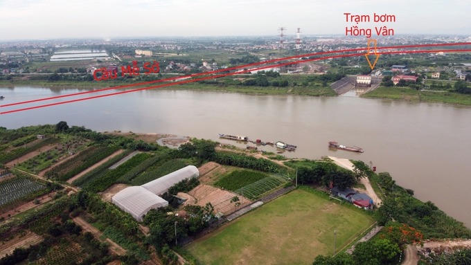 Vị trí xây cầu Mễ Sở. Ảnh: VOV