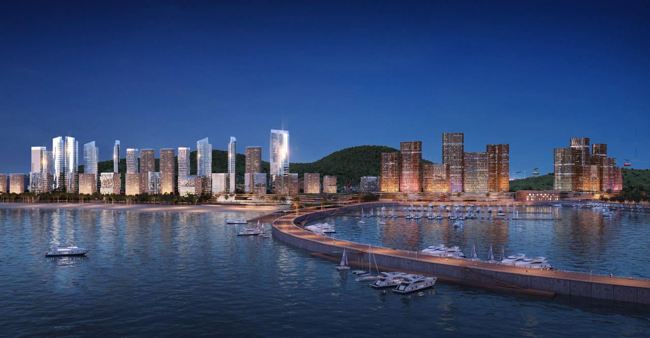 Một góc phối cảnh Sun Elite City, quần thể đô thị nghỉ dưỡng đẳng cấp bên vịnh di sản Hạ Long. (Ảnh: Sun Property)