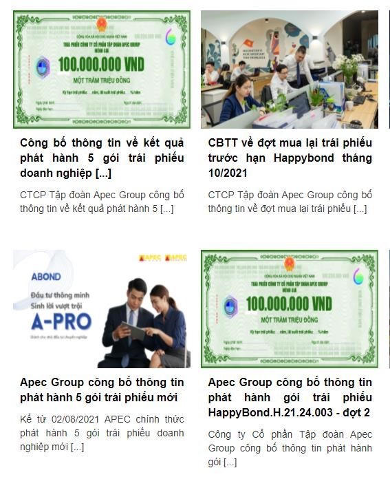 Apec Group - 'tay chơi' đình đám trên thị trường trái phiếu