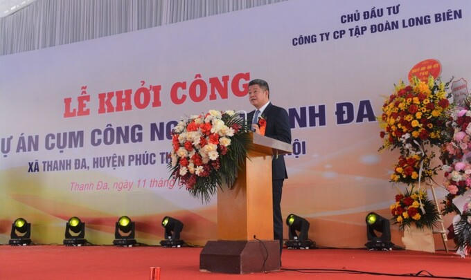 Phó Chủ tịch UBND thành phố Hà Nội Nguyễn Mạnh Quyền phát biểu