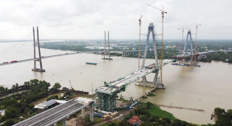 Sắp hợp long cầu Mỹ Thuận 2 nối đôi bờ sông Tiền