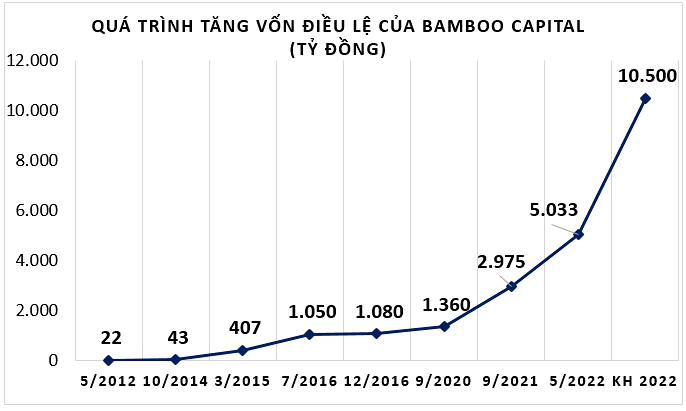Quá trình tăng vốn điều lệ của BCG qua các năm