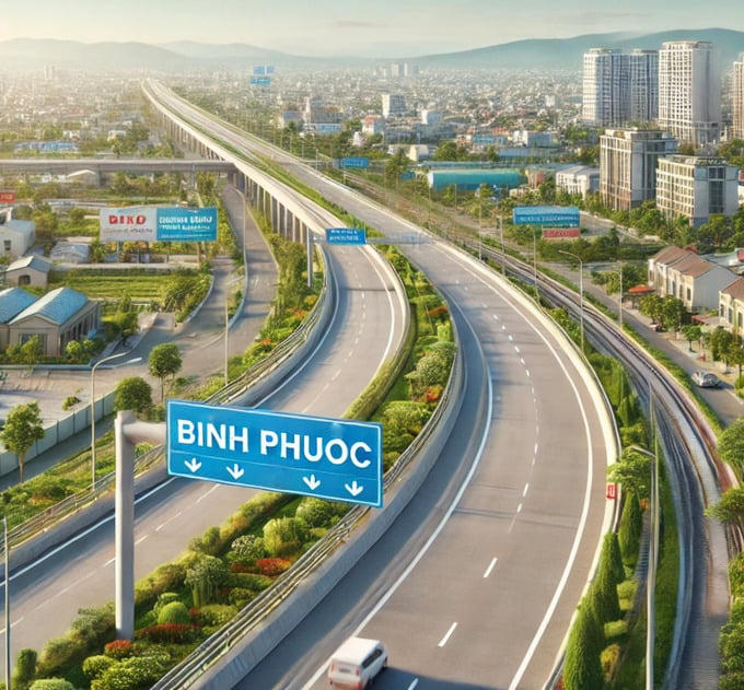 Phối cảnh một đoạn cao tốc Gia Nghĩa - Chơn Thành trong tương lai. Ảnh: Internet