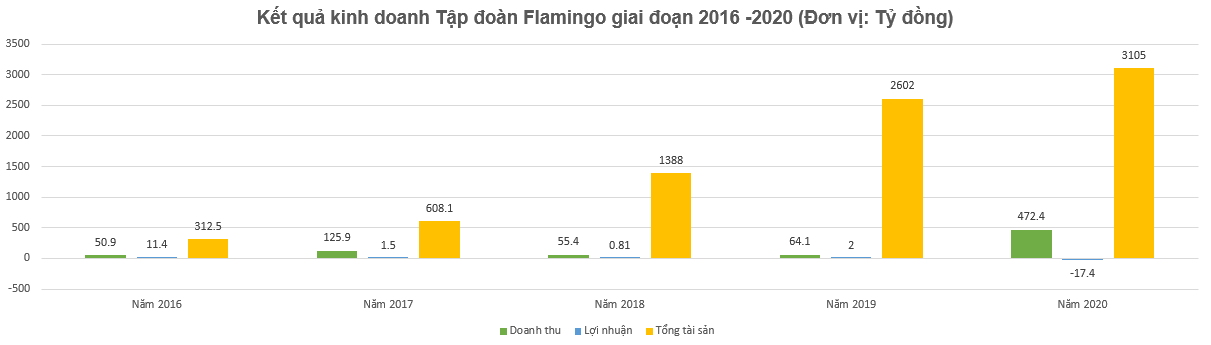 Tổng tài sản của Flamingo Group