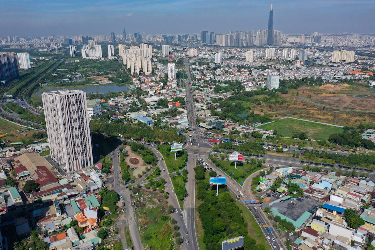 Nút giao An Phú, TP Thủ Đức, tháng 4/2022. Nguồn: VnExpress &nbsp;