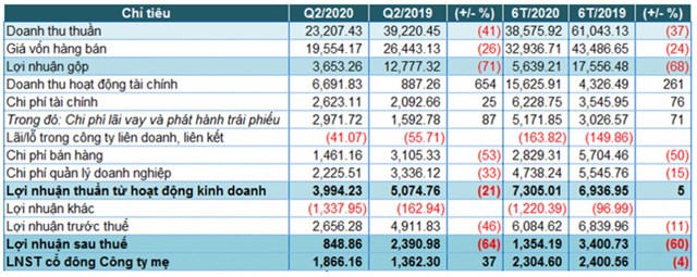 Nửa đầu năm, Vingroup vượt 'bão' Covid-19 đạt 27% kế hoạch LNST 2020
