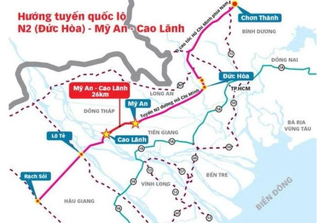Tuyến đường Lộ Tẻ - Rạch Sỏi là một phần của tuyến đường Hồ Chí Minh khu vực phía Nam. Ảnh: Internet