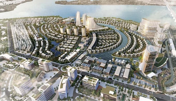 Phối cảnh dự án khu đô thị du lịch Long Tân.