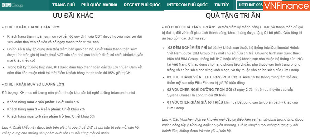 Cảnh giác với cam kết táo bạo bán Condotel InterContinental Phú Quốc của BIM Group