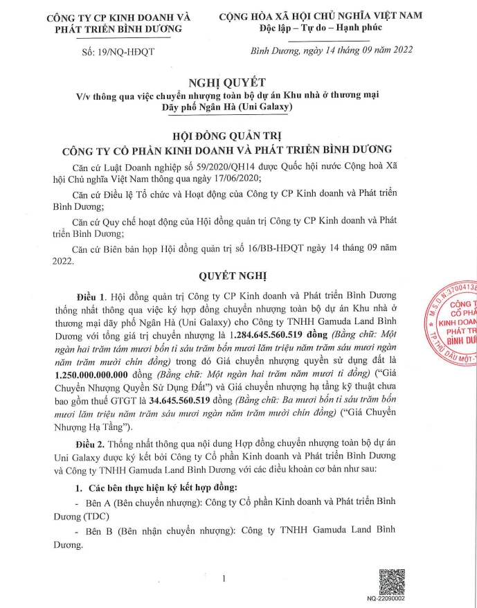 Nguồn: Becamex TDC