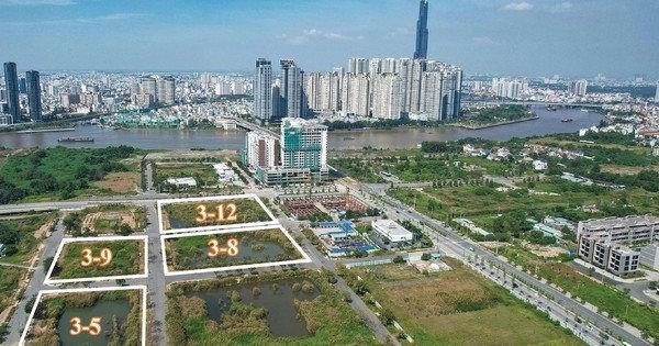 Vị trí 4 lô đất trúng đấu giá tại Thủ Thiêm &nbsp;