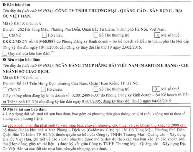 “Chóng mặt” với tỷ lệ cho vay bất động sản của Maritime Bank