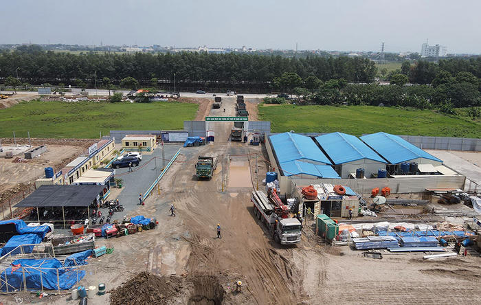 Cận cảnh công trường Bệnh viện Nhi Trung ương cơ sở 2 ở ngoại thành Hà Nội