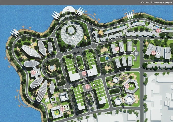 Phối cảnh dự án Khu đô thị Nam Cầu Dài. Ảnh: Internet.