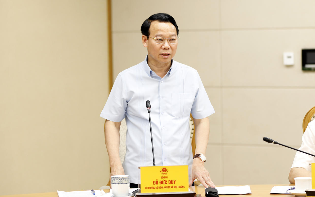 Bộ trưởng Bộ Nông nghiệp và Môi trường Đỗ Đức Duy phát biểu - Ảnh: VGP/Đình Nam &nbsp;