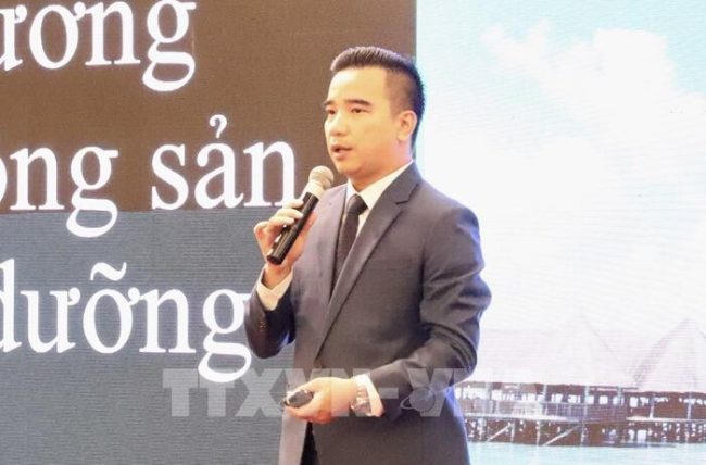 Ông Võ Huỳnh Tuấn Kiệt, Giám đốc bộ phận nhà ở Công ty CBRE Việt Nam, phát biểu tại Hội thảo. (Nguồn ảnh: TTXVN). &nbsp;