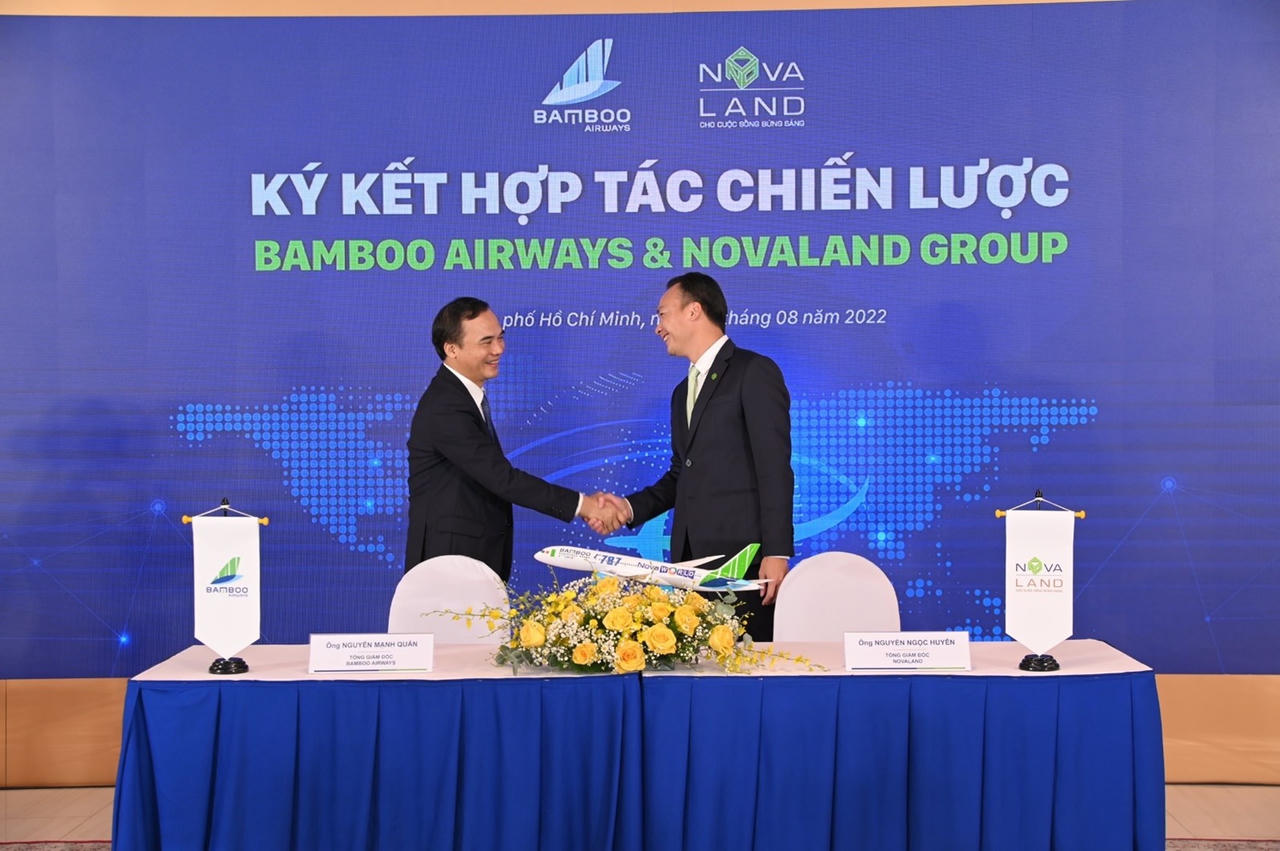 Novaland hợp tác chiến lược cùng Bamboo Airways, hướng tới mục tiêu mang đến nhiều trải nghiệm mới mẻ, thuận tiện, gia tăng thêm tệp giá trị cho Khách hàng