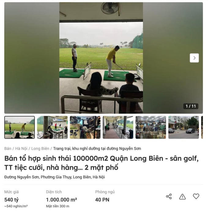 Tổ hợp sinh thái 10ha giữa lòng Thủ đô bất ngờ được rao bán với giá ‘trên trời’