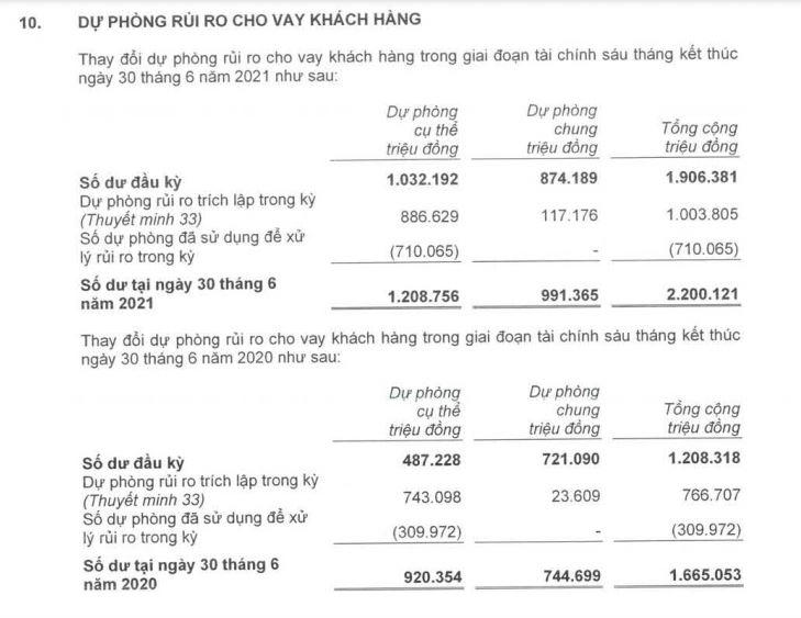 Nguồn:&nbsp;BCTC quý 2/2021 đã soát xét. &nbsp;