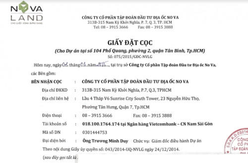 Novaland bị tố chậm trễ ký Hợp đồng mua bán tại dự án The Botanica