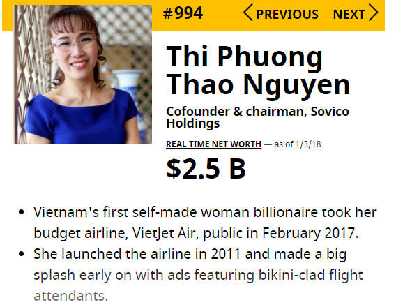 Hai năm 2 kỷ lục, nữ tướng Nguyễn Thị Phương Thảo găm túi 2,5 tỷ USD