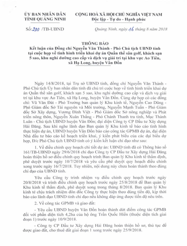 Đại gia nào “đứng sau” dự án Hải Đăng Vân Đồn I vừa bị Quảng Ninh tạm dừng đấu thầu?