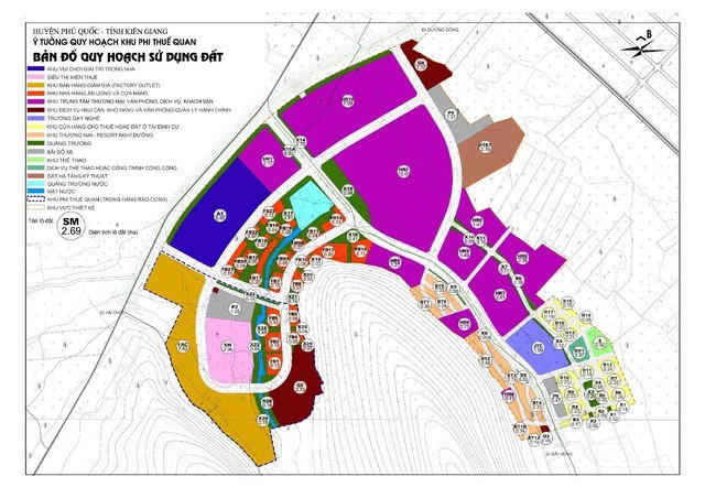 Bản đồ quy hoạch sử dụng đất của dự án đầu tư xây dựng khu phi thuế quan Phú Quốc &nbsp;