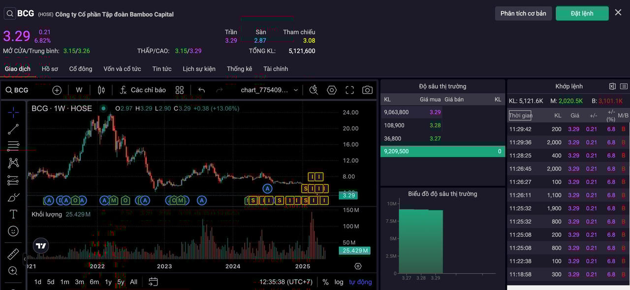 Cổ phiếu BCG dậy sóng&nbsp;sau thông tin thay Bamboo Capital thay Tổng giám đốc