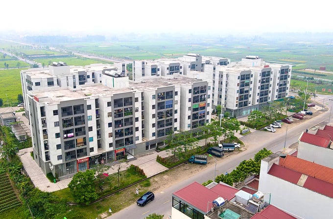 Khu nhà ở xã hội tại Khu đô thị mới Thanh Lâm - Đại Thịnh 2 (huyện Mê Linh). &nbsp;