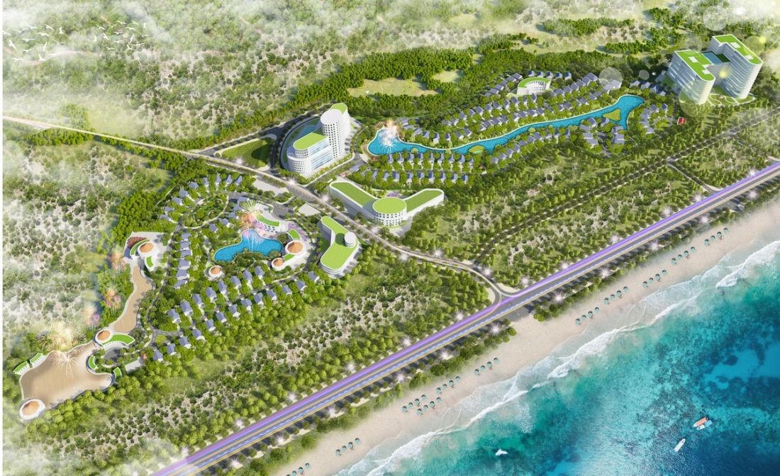 Phối cảnh dự án Khu du lịch nghỉ dưỡng Freeland. &nbsp;