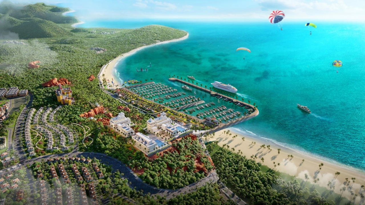 Phối cảnh tổng thể khu nghỉ dưỡng Novaworld Mũi Né. &nbsp;